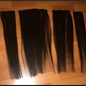 100% human, virgin hair extensions, 20 in.